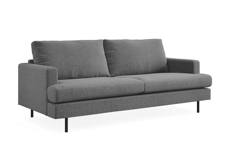Menard Compact 3-seters Stoffsofa - Mørk grå - Møbler - Sofaer - Sofa 3 seter