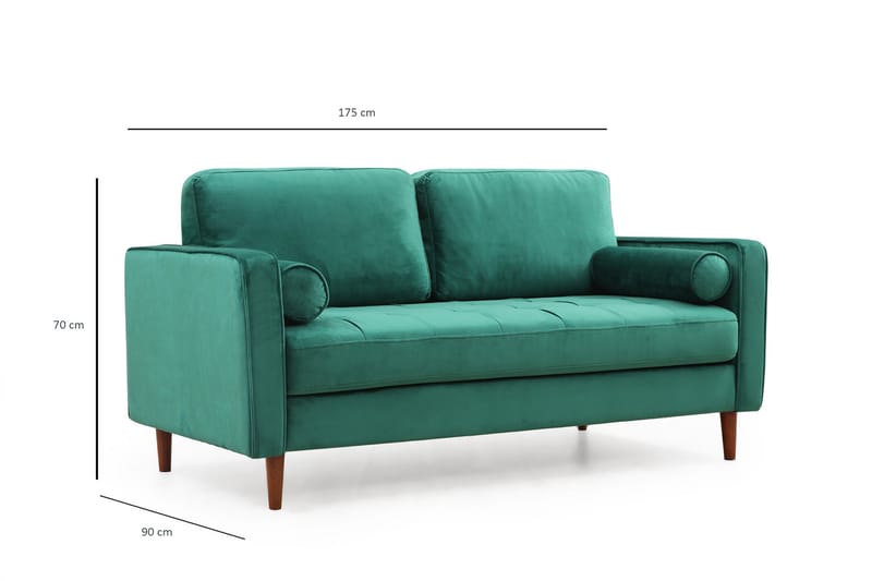 Mirrilnesh Sofa 2-seters - Grønn - 2 seter sofa