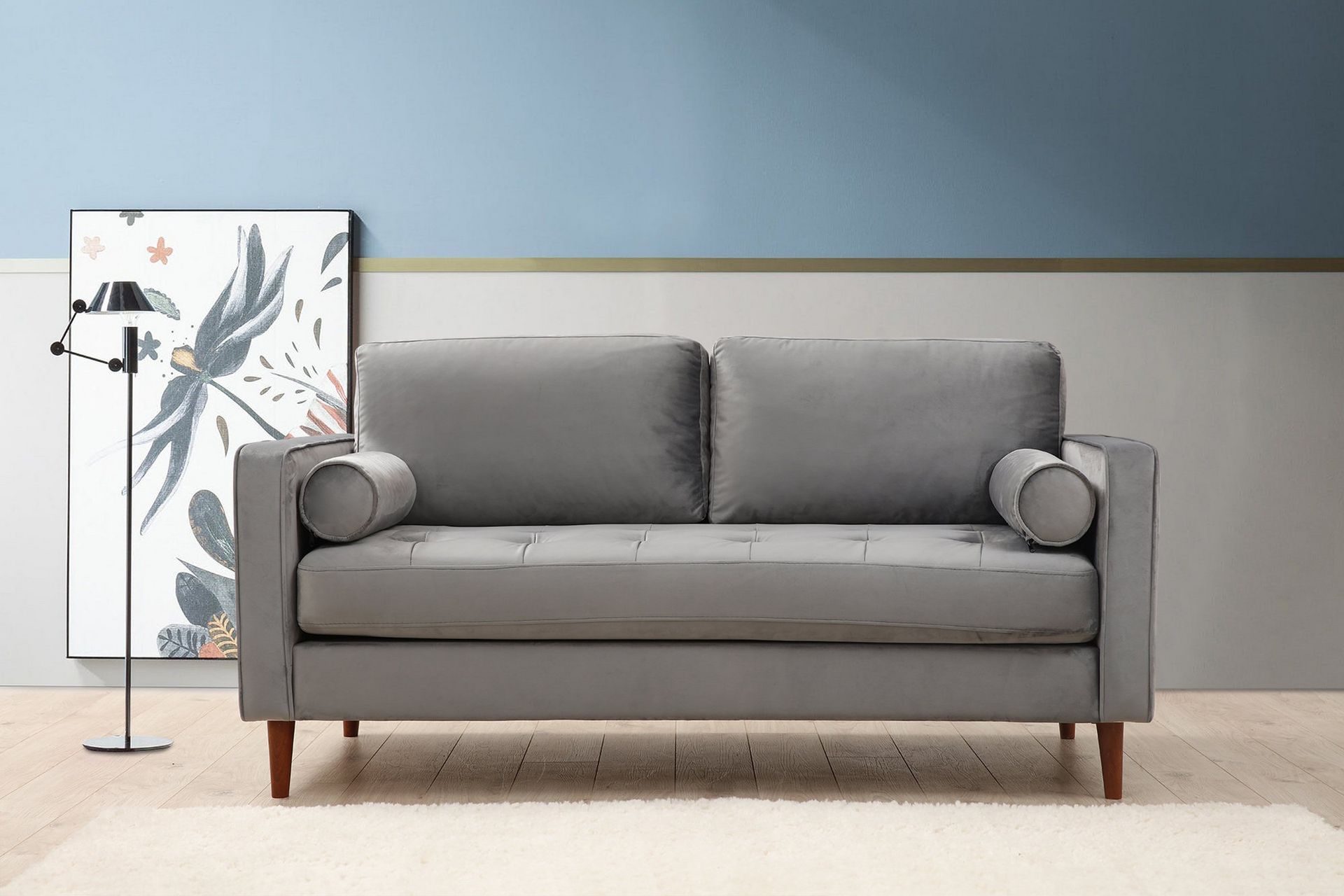 Mirrilnesh Sofa 2-seters - Lysegrå - Møbler - Sofaer - 2 seter sofa
