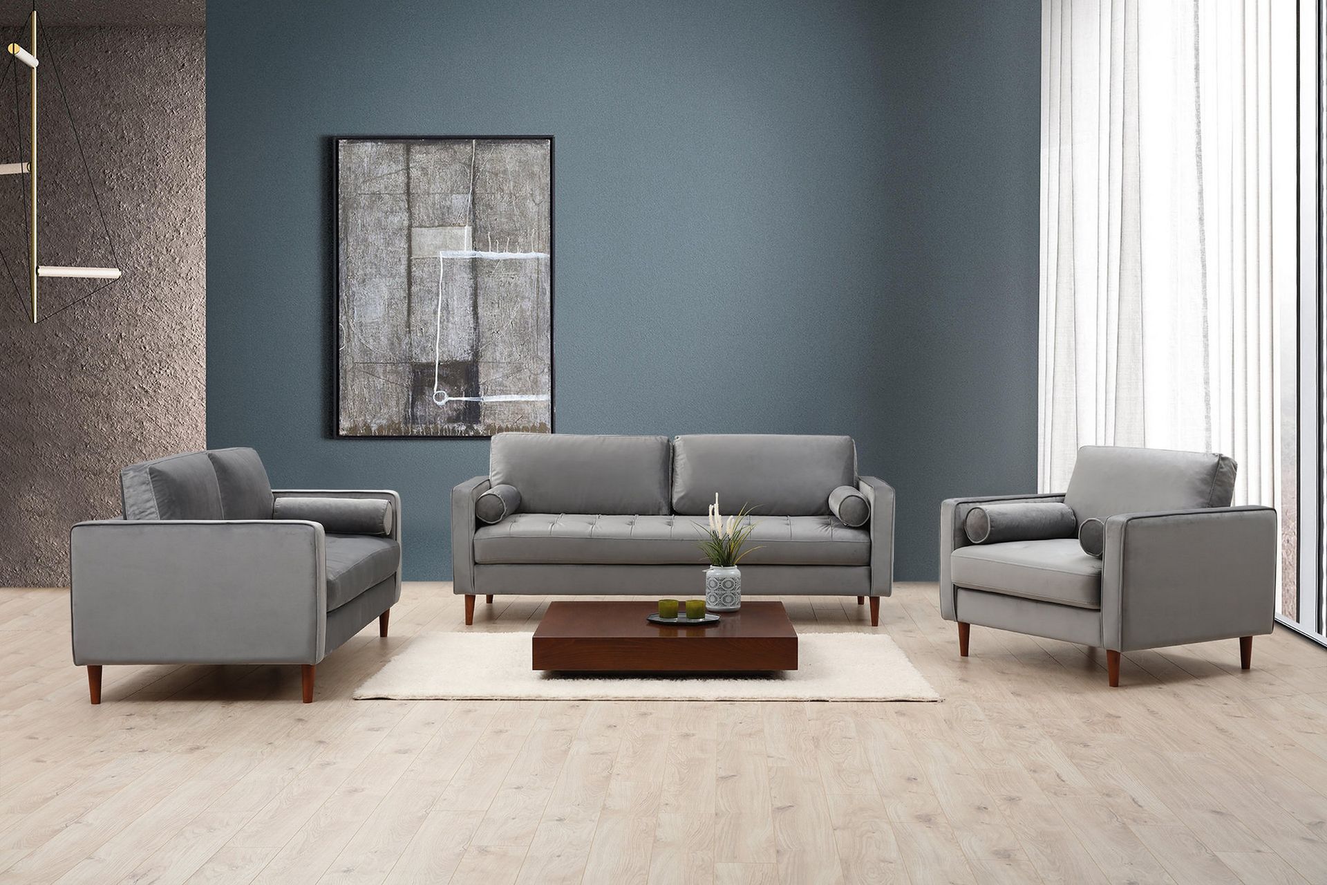 Mirrilnesh Sofa 2-seters - Lysegrå - Møbler - Sofaer - 2 seter sofa