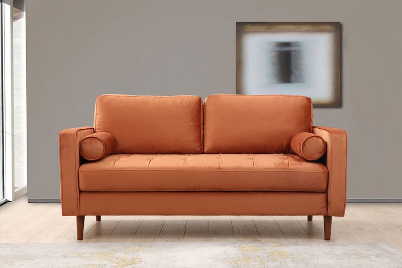 Mirrilnesh Sofa 2-seters - Oransje - Møbler - Sofaer - 2 seter sofa