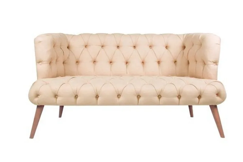 Monroew 2-seters Sofa, Kremhvit/Natur