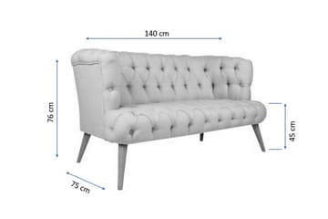 Monroew 2-seters Sofa - Lilla/Natur - Møbler - Sofaer - 2 seter sofa