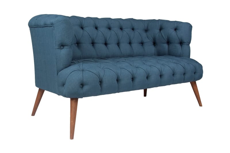 Monroew 2-seters Sofa - Mørkeblå/Natur - 2 seter sofa