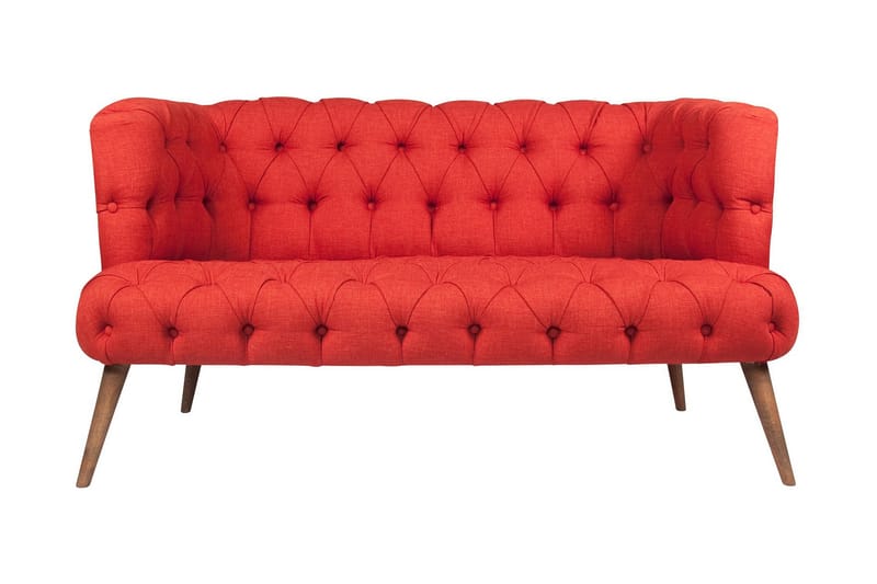 Monroew 2-seters Sofa - Rød/Natur - Møbler - Sofaer - 2 seter sofa