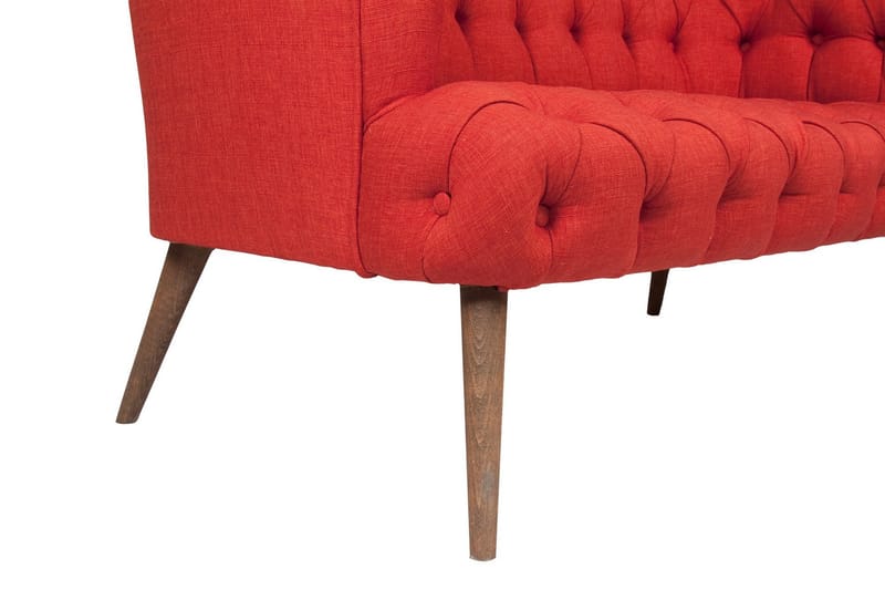 Monroew 2-seters Sofa - Rød/Natur - Møbler - Sofaer - 2 seter sofa