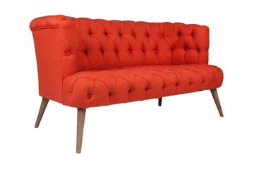 Monroew 2-seters Sofa - Rød/Natur - Møbler - Sofaer - 2 seter sofa
