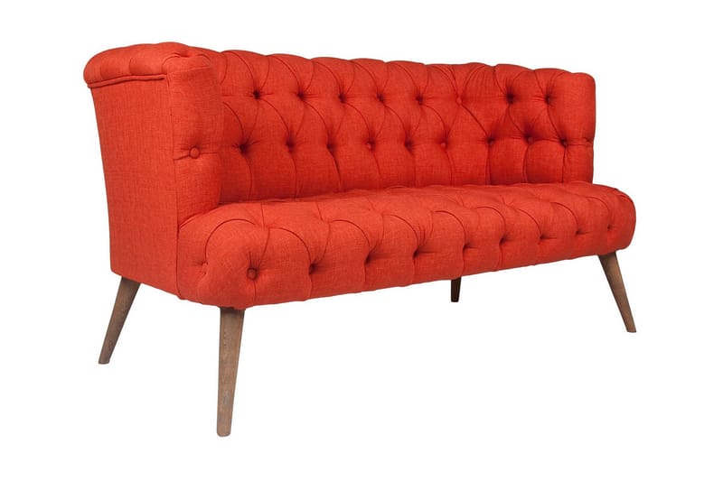 Monroew 2-seters Sofa - Rød/Natur - Møbler - Sofaer - 2 seter sofa