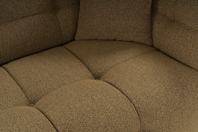 Octavian 2-seter Sofa med Knappet Kubisk i Bouclé - Brun - Møbler - Sofaer - 2 seter sofa