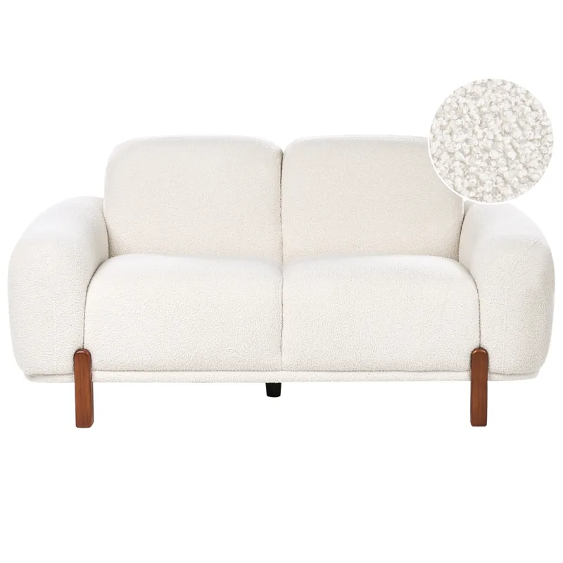 2-seters sofa Odnes i bouclé - Hvit - Møbler - Sofaer - 2 seter sofa