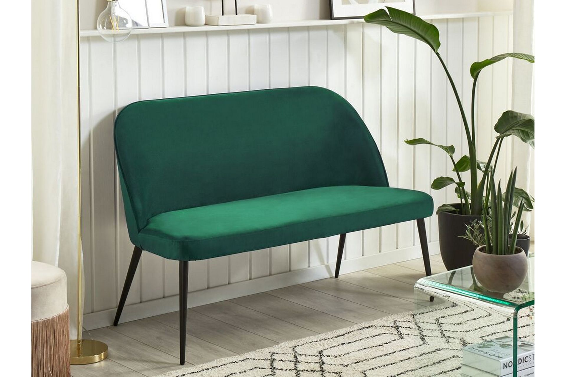 Osbyn 2-seters Sofa - Fløyel/Mørkegrønn - Møbler - Sofaer - 2 seter sofa