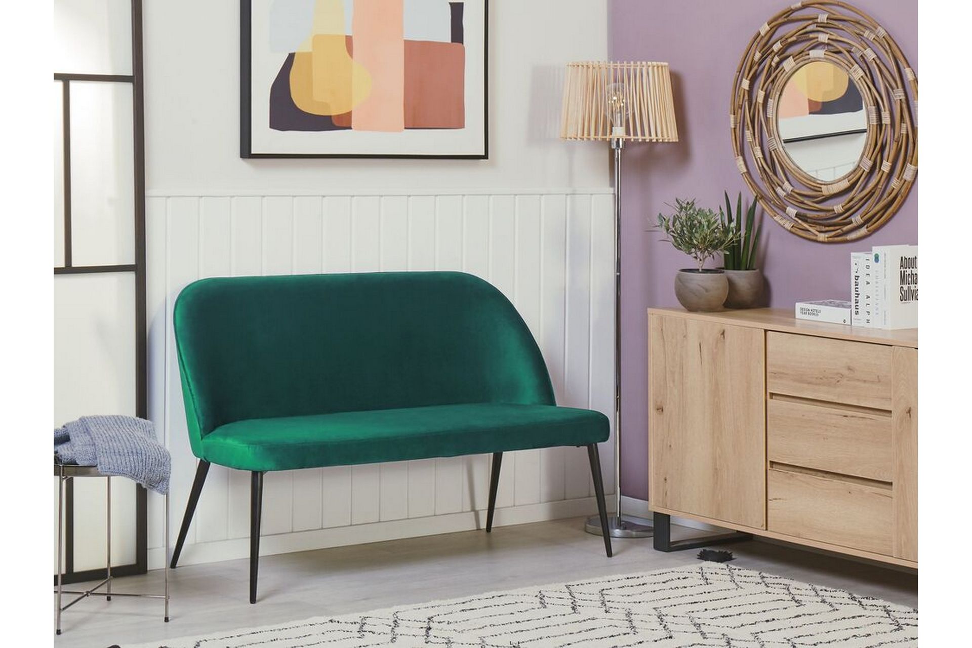 Osbyn 2-seters Sofa - Fløyel/Mørkegrønn - Møbler - Sofaer - 2 seter sofa
