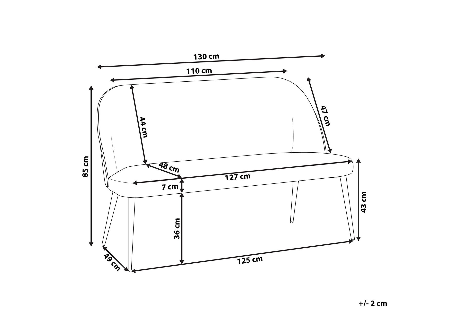 Osbyn 2-seters Sofa - Fløyel/Mørkegrønn - Møbler - Sofaer - 2 seter sofa