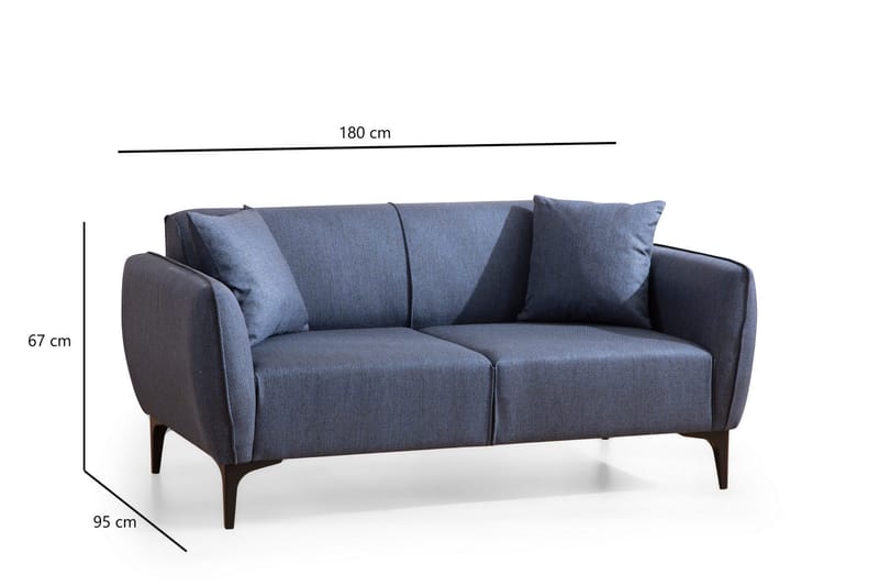 Rossland Sofa 2-seters - Blå - 2 seter sofa