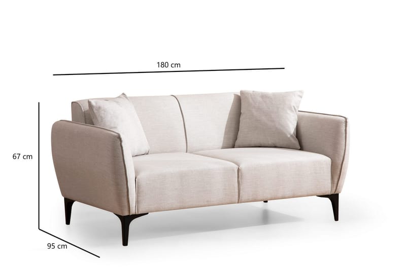 Rossland Sofa 2-seters - Hvit - Møbler - Sofaer - 2 seter sofa