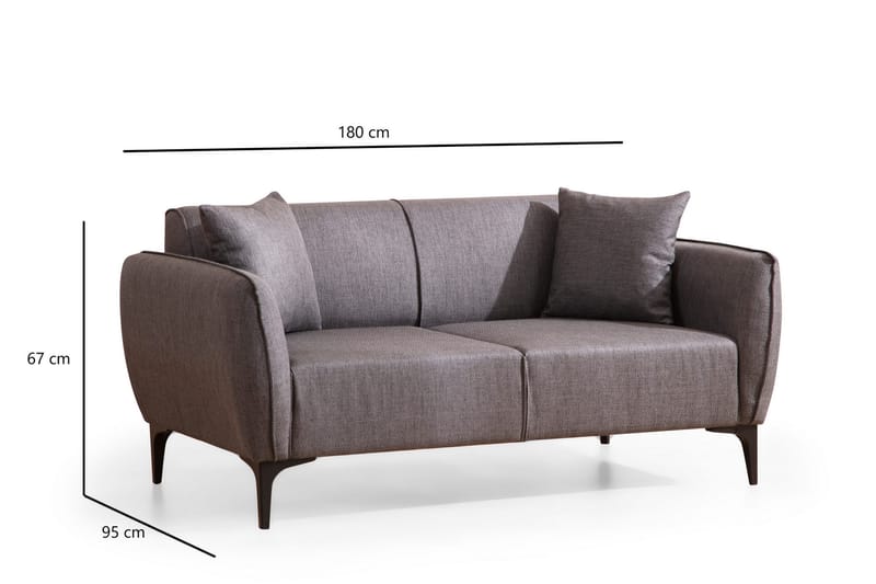 Rossland Sofa 2-seters - Mørkegrå - 2 seter sofa