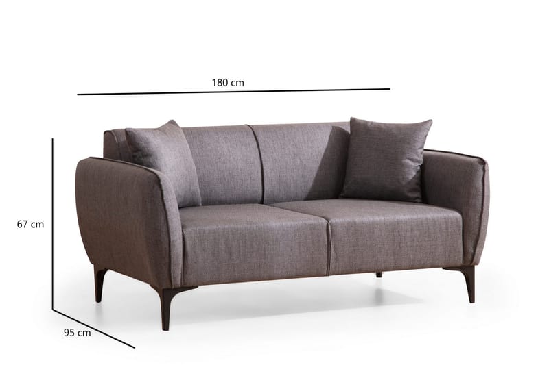 Rossland Sofa 2-seters - Mørkegrå - Møbler - Sofaer - 2 seter sofa