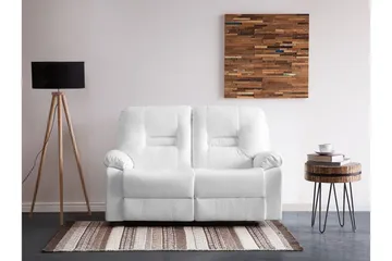 Rovik 2-seter Dyp Reclinersofa 146 cm i Kunstlær - Hvit - Møbler - Sofaer - 2 seter sofa