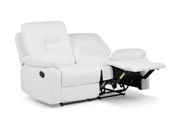 Rovik 2-seter Dyp Reclinersofa 146 cm i Kunstlær - Hvit - Møbler - Sofaer - 2 seter sofa