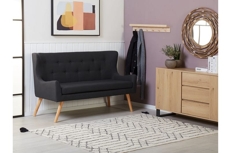 Skibby 2-seters Sofa - Svart - Møbler - Sofaer - 2 seter sofa