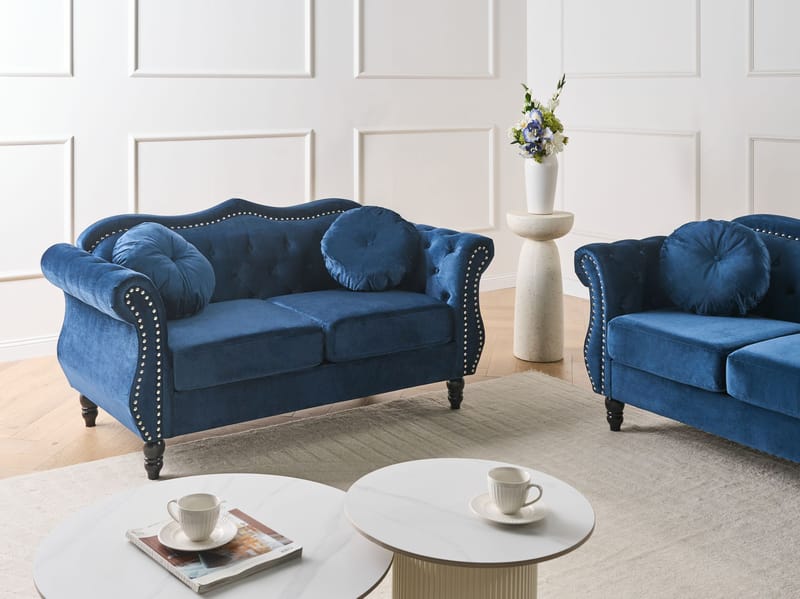 2-seters sofa Skien - Marineblå - Møbler - Sofaer - 2 seter sofa
