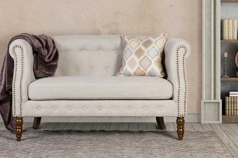 Sofa HOLMES 2-seter 140x75xH78cm beige - Møbler - Sofaer - 2 seter sofa