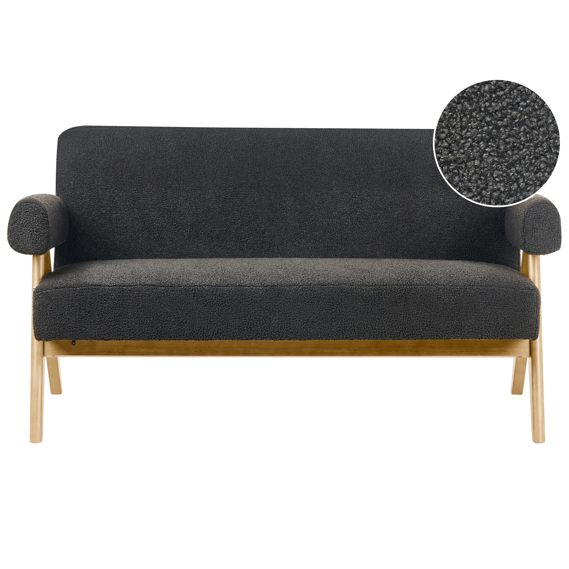 2-seters sofa Tamre - Svart, lysebrun