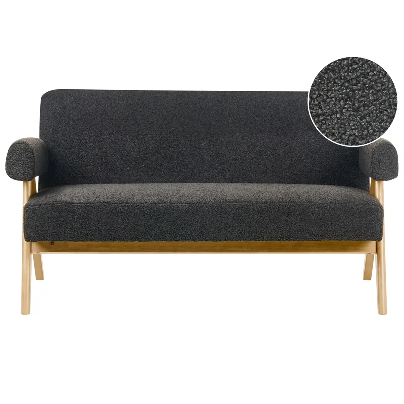 2-seters sofa Tamre, Svart, lysebrun