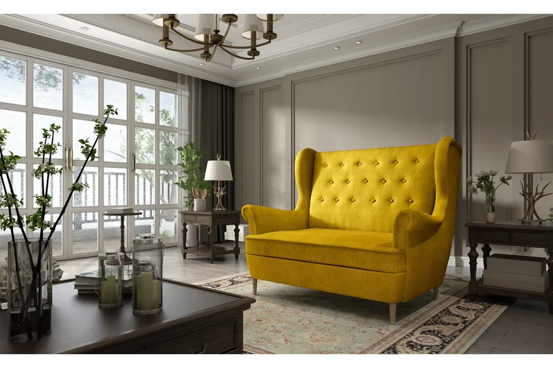 Tiny Lenestol med Armlene, Gul