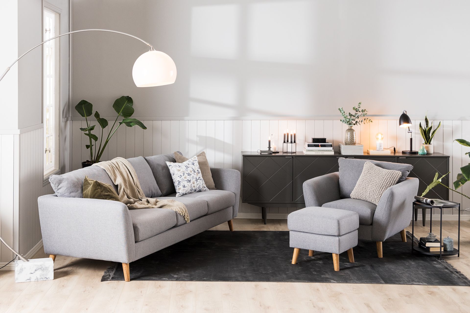 Trend 2-seters Stoffsofa - Grå - Møbler - Sofaer - 2 seter sofa