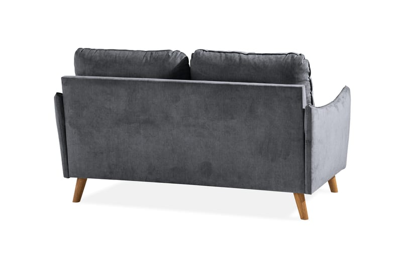 Trend Lyx 2-seter Sofa - Mørkegrå/Eik - 2 seter sofa