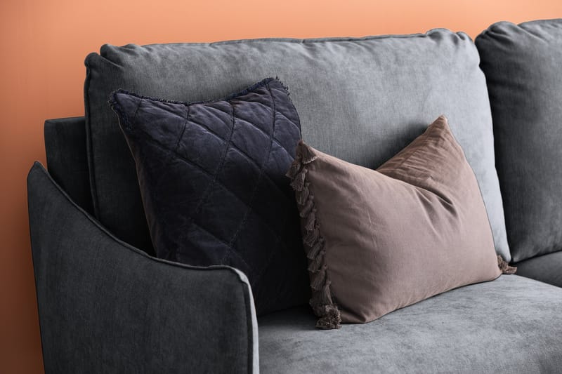 Trend Lyx 2-seter Sofa - Mørkegrå/Eik - 2 seter sofa