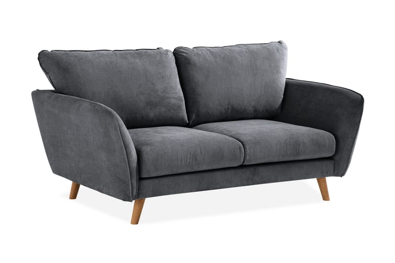 Trend Lyx 2-seter Sofa - Mørkegrå/Eik - Møbler - Sofaer - 2 seter sofa