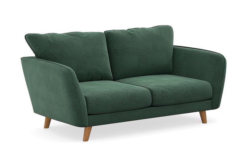 Trend Lyx 2-seters Fløyelssofa - Mørkegrønn - Møbler - Sofaer - Skinnsofaer