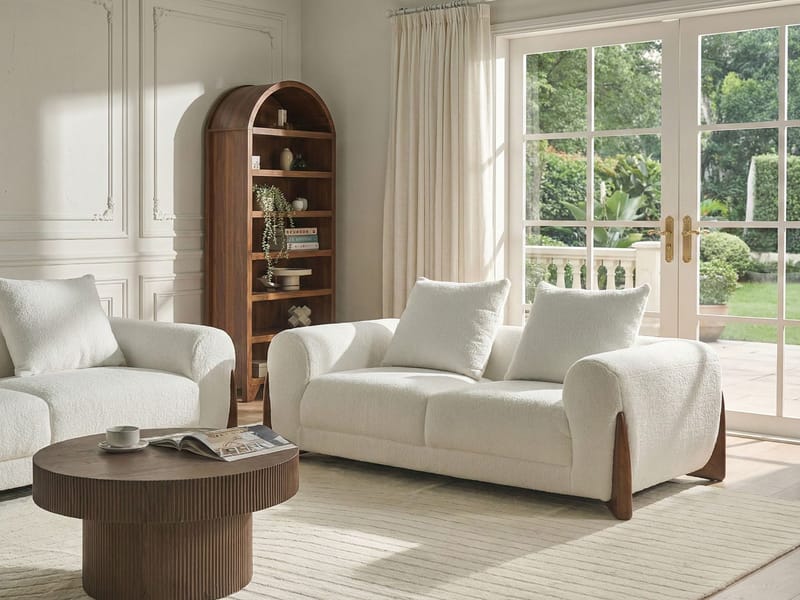 2-seters sofa Vinliden - Hvit - Møbler - Sofaer - 2 seter sofa