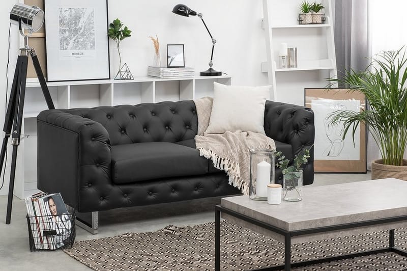 Vissland Sofa 2-Seter - Svart - 2 seter sofa