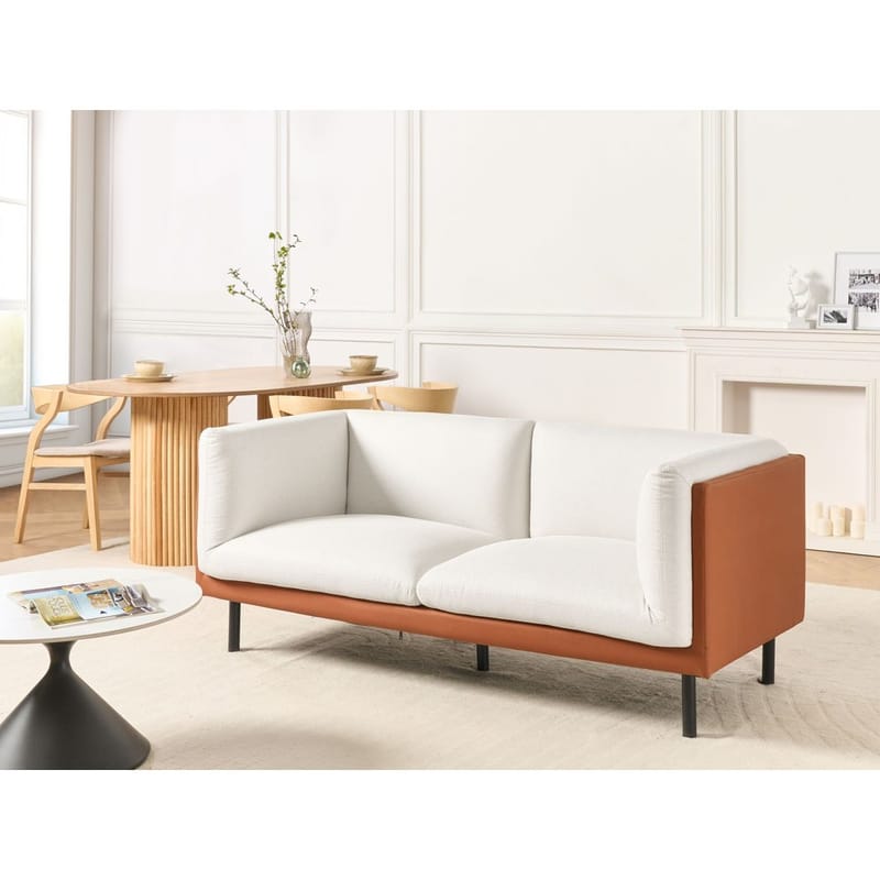 2-seters sofa Vorgod - Hvit, brun, svart - Møbler - Sofaer - 2 seter sofa