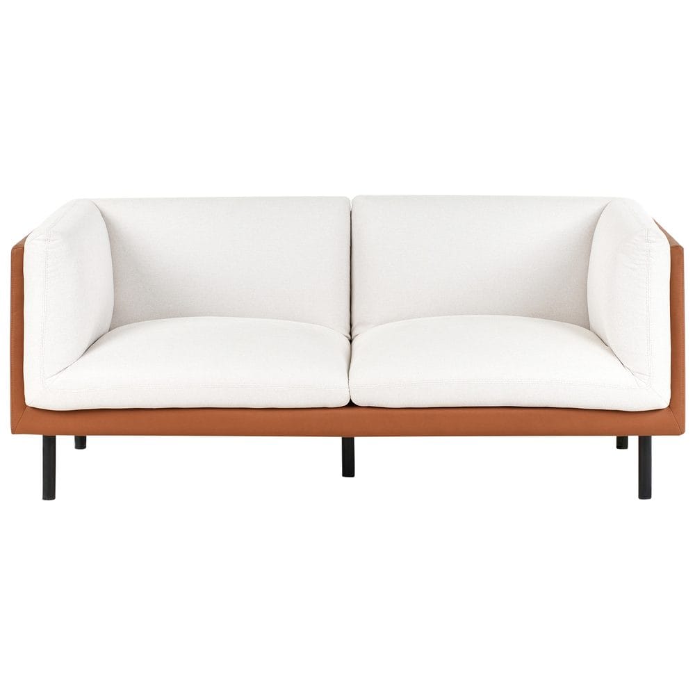2-seters sofa Vorgod - Hvit, brun, svart