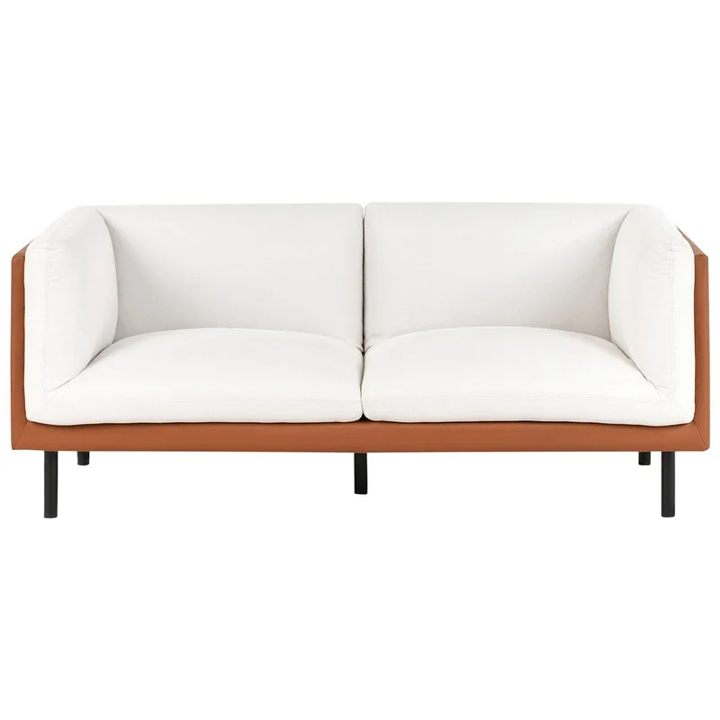2-seters sofa Vorgod, Hvit, brun, svart