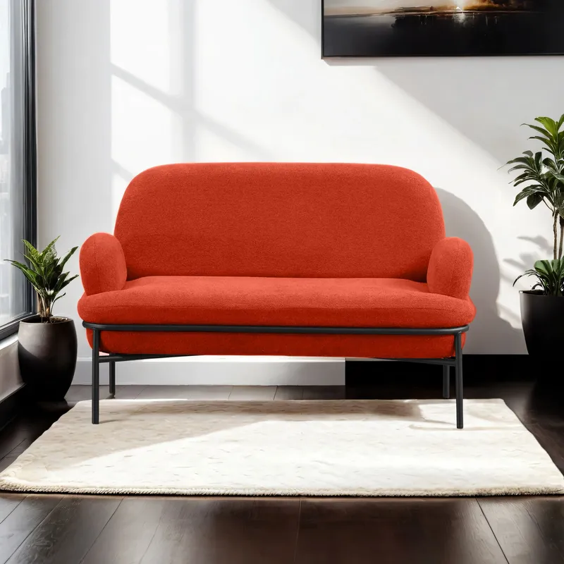 Zyricus 2-seters sofa Teddy - Teglrød - Møbler - Sofaer - 2 seter sofa