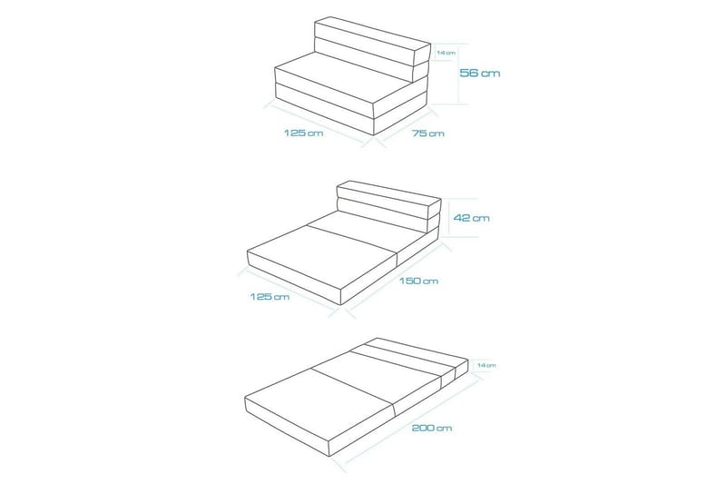 2-seters sovesofa Maroubridgelcrest Blå - Blå - Møbler - Sofaer - Sovesofaer