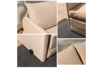 2-seters sovesofa Rubby (128 x 70 x 66 cm) Beige - Beige - Møbler - Sofaer - Sovesofaer