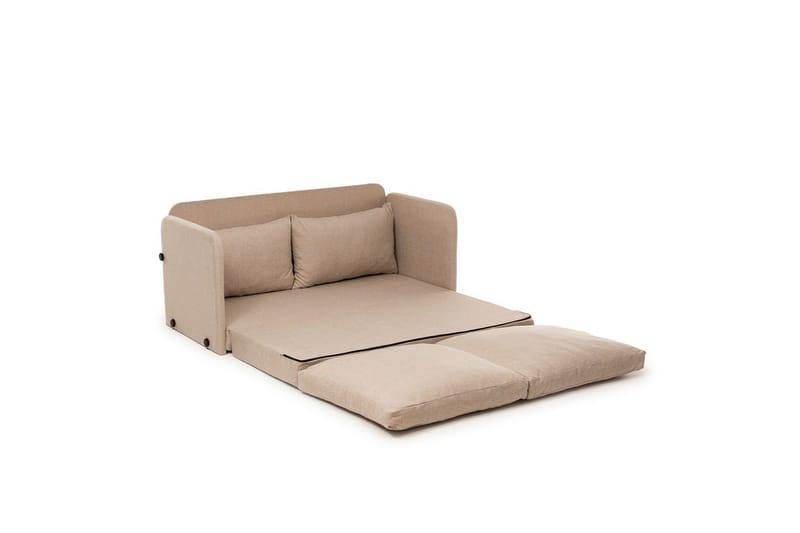 2-seters sovesofa Rubby (128 x 70 x 66 cm) Beige - Beige - Møbler - Sofaer - Sovesofaer