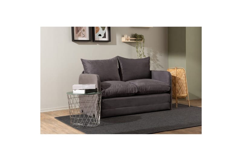 2-seters sovesofa Rubby (128 x 70 x 66 cm) Grå - Grå - Møbler - Sofaer - Sovesofaer