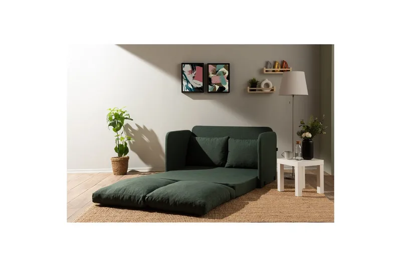 2-seters sovesofa Rubby (128 x 70 x 66 cm) Grønn - Grønn - Møbler - Sofaer - Sovesofaer