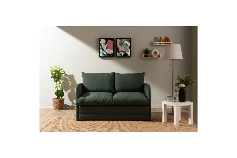 2-seters sovesofa Rubby (128 x 70 x 66 cm) Grønn - Grønn - Møbler - Sofaer - Sovesofaer
