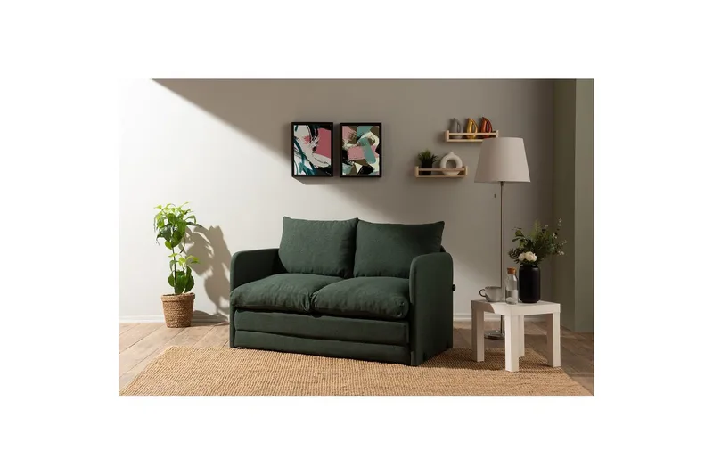 2-seters sovesofa Rubby (128 x 70 x 66 cm) Grønn - Grønn - Møbler - Sofaer - Sovesofaer