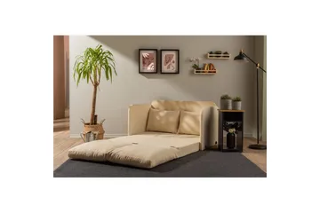 2-seters sovesofa Rubby (128 x 70 x 66 cm) Krem - Krem - Møbler - Sofaer - Sovesofaer