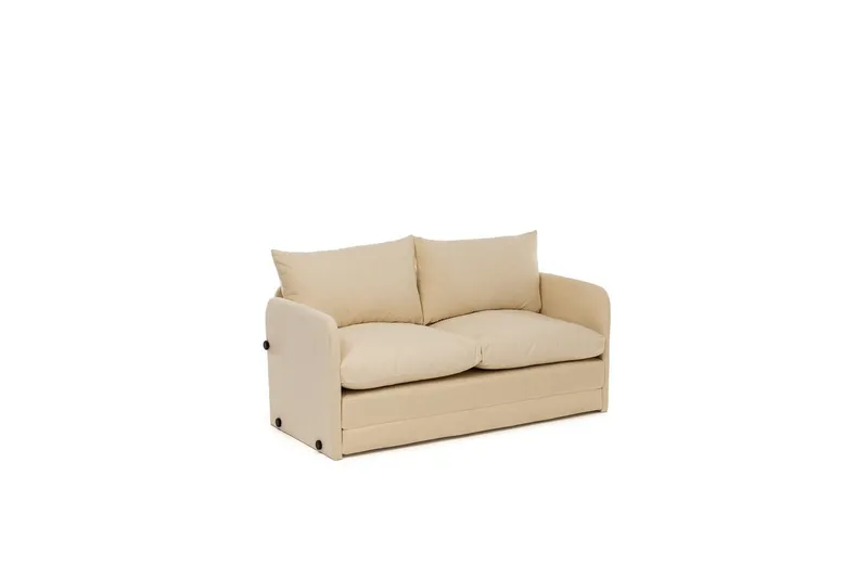 2-seters sovesofa Rubby (128 x 70 x 66 cm) Krem - Krem - Møbler - Sofaer - Sovesofaer