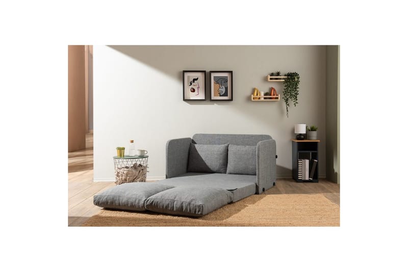 2-seters sovesofa Rubby (128 x 70 x 66 cm) Lys Grå - Lys Grå - Møbler - Sofaer - Sovesofaer